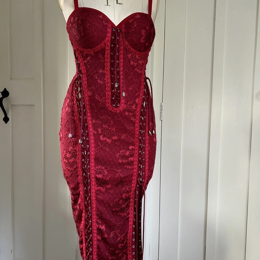 💋SOLD💋London catwalk collection vintage dress corset style